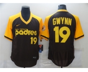 Men's Nike Majestic San Diego Padres #19 Tony Gwynn Brown Retro MLB Jersey