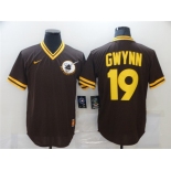 Men's Nike New Majestic San Diego Padres #19 Tony Gwynn Brown Retro MLB Jersey