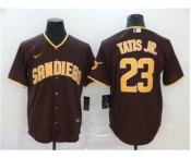 Men's Nike Padres #23 Fernando Tatis Jr. Brown 2020 Baseball Cool Base Jersey