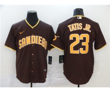 Men's Nike Padres #23 Fernando Tatis Jr. Brown 2020 Baseball Cool Base Jersey