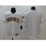 Men's Nike Padres Blank White Strip 2020 Baseball Flexbase Jersey