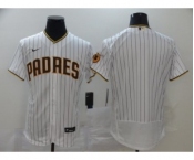 Men's Nike Padres Blank White Strip 2020 Baseball Flexbase Jersey