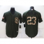 Men's Nike San Diego Padres #23 Fernando Tatis Jr.Green Game Salute to Service Baseball Jersey