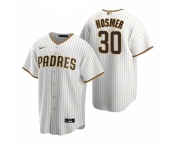 Men's Nike San Diego Padres #30 Eric Hosmer White Brown Home Stitched Baseball Jersey