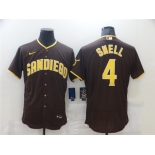 Men's Nike San Diego Padres #4 Blake Snell Brown Alternate Flex Base Authentic Collection Baseball Jersey