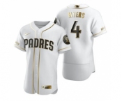 Men's Nike San Diego Padres #4 Wil Myers White 2020 Authentic Golden Edition Baseball Jerse