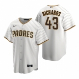 Men's Nike San Diego Padres #43 Garrett Richards White Brown Home Stitched Baseball Jersey