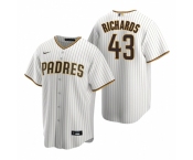 Men's Nike San Diego Padres #43 Garrett Richards White Brown Home Stitched Baseball Jersey