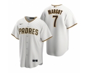 Men's Nike San Diego Padres #7 Manuel Margot White Brown Home Stitched Baseball Jersey