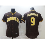 Men's Nike San Diego Padres #9 Jake Cronenworth  Brown Alternate Flex Base Authentic Collection Baseball Jersey