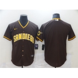 Men's Nike San Diego Padres Blank Replica Brown Alternate Cool Base Baseball Player Jersey