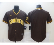 Men's Nike San Diego Padres Blank Replica Brown Alternate Cool Base Baseball Player Jersey