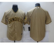 Men's Nike San Diego Padres Blank Replica Light Brown Alternate Cool Base Baseball Player Jersey