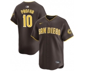 Men's San Diego Padres #10 Jurickson Profar Brown 2024 Away Limited Baseball Stitched Jersey