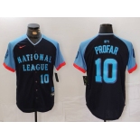 Men's San Diego Padres #10 Jurickson Profar Number Navy 2024 All Star Limited Stitched Jersey