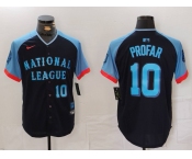 Men's San Diego Padres #10 Jurickson Profar Number Navy 2024 All Star Limited Stitched Jersey