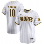 Men's San Diego Padres #10 Jurickson Profar White 2024 Home Limited Baseball Stitched Jersey