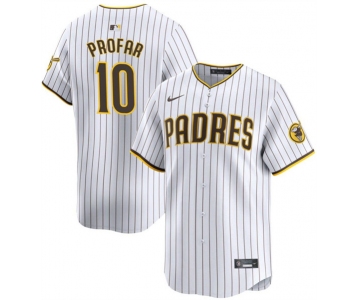 Men's San Diego Padres #10 Jurickson Profar White 2024 Home Limited Baseball Stitched Jersey