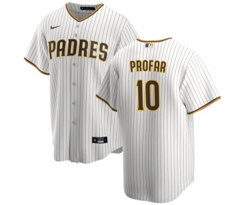 Men's San Diego Padres #10 Jurickson Profar White Cool Base Baseball Stitched Jersey