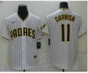 Men's San Diego Padres #11 Yu Darvish White Stitched MLB Cool Base Nike Jersey