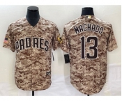 Men's San Diego Padres #13 Manny Machado Camo Cool Base Stitched Jersey