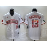 Men's San Diego Padres #13 Manny Machado Mexico White Cool Base Stitched Baseball Jersey