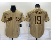 Men's San Diego Padres #19 Tony Gwynn Gray Stitched MLB Cool Base Nike Jersey