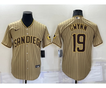 Men's San Diego Padres #19 Tony Gwynn Gray Stitched MLB Cool Base Nike Jersey