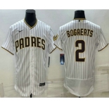 Men's San Diego Padres #2 Xander Bogaerts White Flex Base Stitched Baseball Jersey