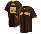 Men's San Diego Padres #22 Juan Soto Brown Stitched MLB Cool Base Nike Jersey