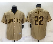 Men's San Diego Padres #22 Juan Soto Grey Stitched MLB Cool Base Nike Jersey