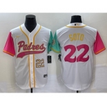 Men's San Diego Padres #22 Juan Soto Number White NEW 2023 City Connect Cool Base Stitched Jersey