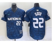 Men's San Diego Padres #22 Juan Soto Royal 2023 All Star Cool Base Stitched Baseball Jersey