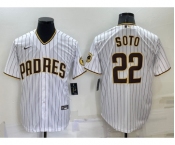 Men's San Diego Padres #22 Juan Soto White Stitched MLB Cool Base Nike Jersey