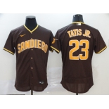 Men's San Diego Padres #23 Fernando Tatis Jr. Brown Alternate Flex Base Authentic Collection Baseball Jersey