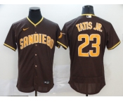 Men's San Diego Padres #23 Fernando Tatis Jr. Brown Alternate Flex Base Authentic Collection Baseball Jersey