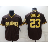 Men's San Diego Padres #23 Fernando Tatis Jr Brown Stitched MLB Cool Base Nike Jersey