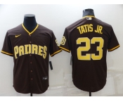 Men's San Diego Padres #23 Fernando Tatis Jr Brown Stitched MLB Cool Base Nike Jersey