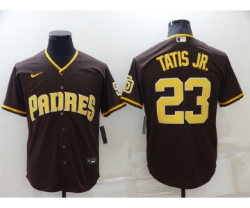 Men's San Diego Padres #23 Fernando Tatis Jr Brown Stitched MLB Cool Base Nike Jersey