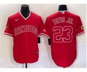 Men's San Diego Padres #23 Fernando Tatis Jr. Red Cool Base Stitched Baseball Jersey