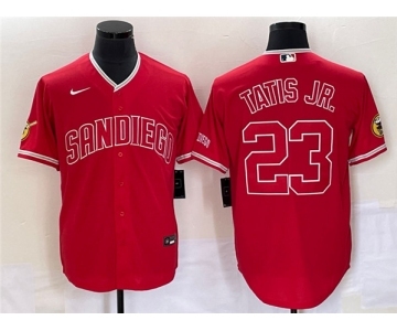 Men's San Diego Padres #23 Fernando Tatis Jr. Red Cool Base Stitched Baseball Jersey