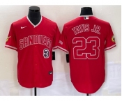 Men's San Diego Padres #23 Fernando Tatis Jr Red NEW 2023 Cool Base Stitched Jersey