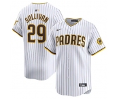 Men's San Diego Padres #29 Brett Sullivan White 2024 Home Limited Baseball Stitched Jersey