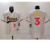 Men's San Diego Padres #3 Jackson Merrill white Cool Base Stitched Baseball Jerseys