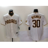 Men's San Diego Padres #30 Eric Hosmer White Stitched Cool Base Nike Jersey