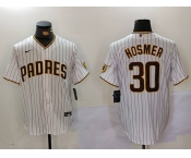 Men's San Diego Padres #30 Eric Hosmer White Stitched Cool Base Nike Jersey