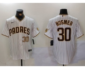 Men's San Diego Padres #30 Eric Hosmer White Stitched Cool Base Nike Jerseys