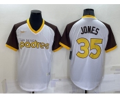 Men's San Diego Padres #35 Randy Jones White Stitched Cooperstown Cool Base Nike Jersey