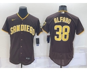 Men's San Diego Padres #38 Jorge Alfaro Brown Stitched MLB Flex Base Nike Jersey