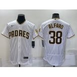 Men's San Diego Padres #38 Jorge Alfaro White Stitched MLB Flex Base Nike Jersey